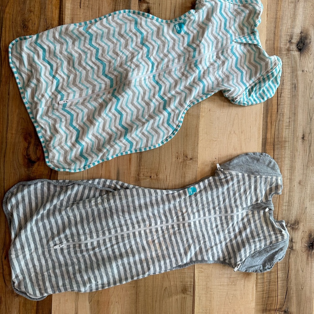 Love to Dream Gray and Blue Sleep Sacks